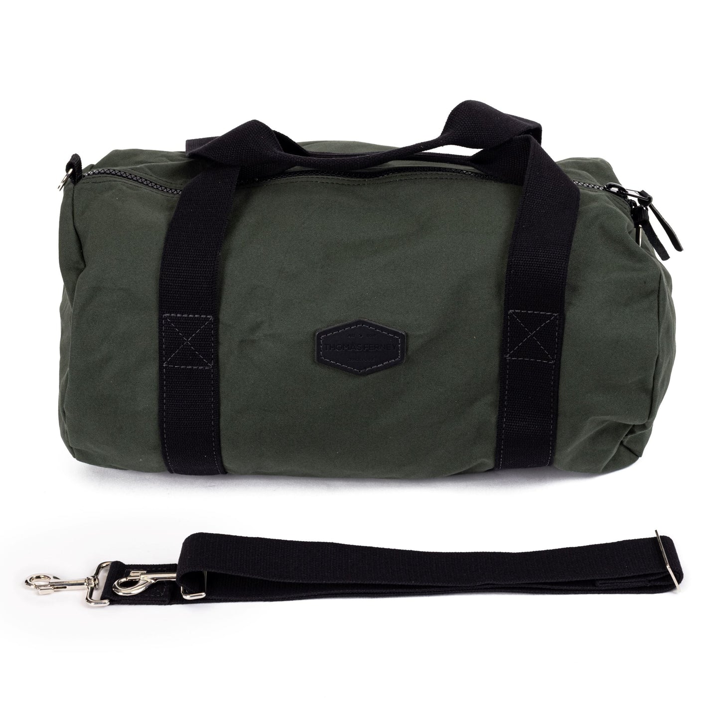 Thomas Ferney Heritage 15oz Round Duffle Bag - OD GREEN