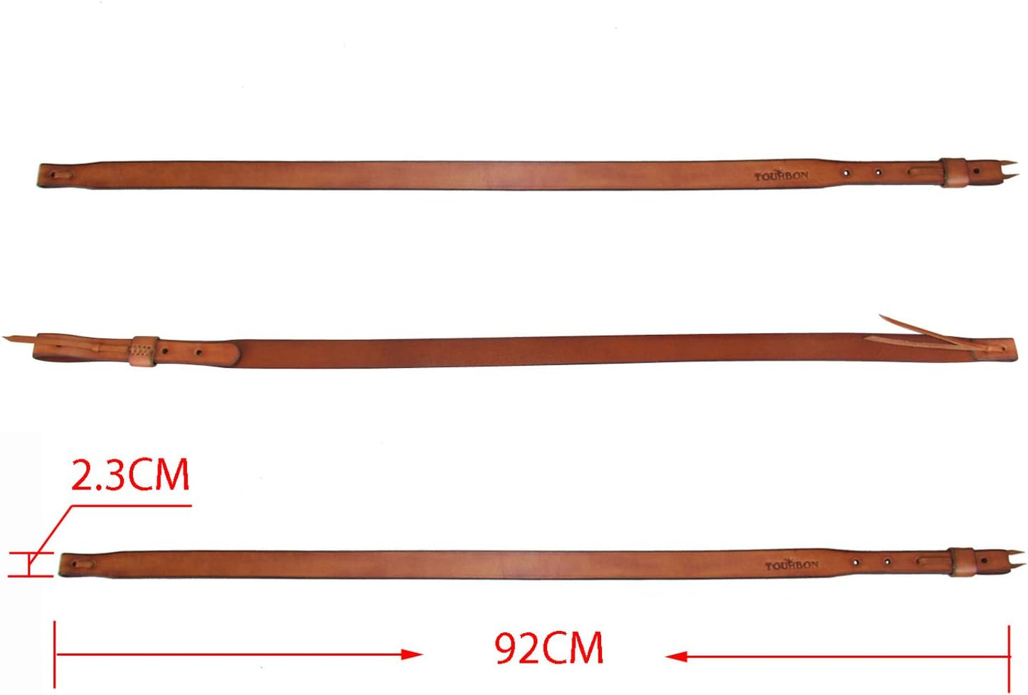 TOURBON Deluxe Vintage Leather Rifle Sling with Swivels