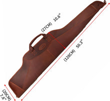 Bridle Leather Scoped Rifle Case, By Tourbon