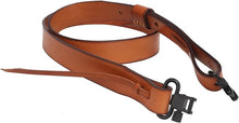 TOURBON Deluxe Vintage Leather Rifle Sling with Swivels