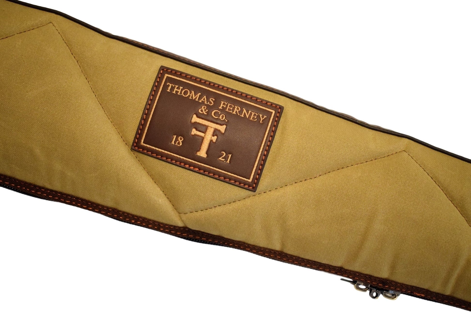 Gun Case, Waxed 24 oz. Quilted Canvas & Leather, By Thomas Ferney & Co. - 47" - Thomas Ferney & Co. Store 