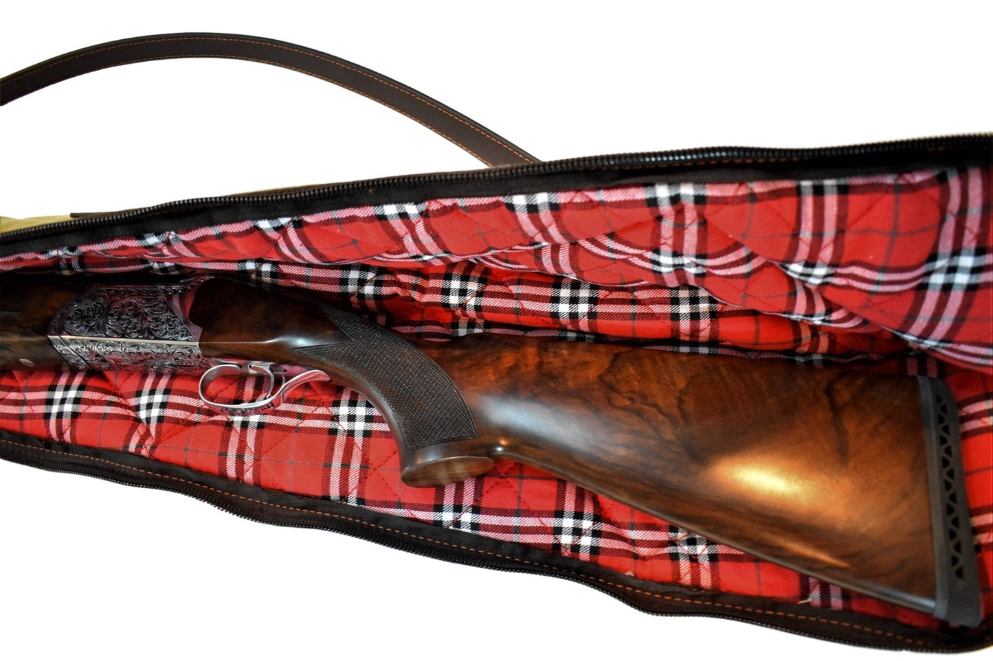 Gun Case, Waxed 24 oz. Quilted Canvas & Leather, By Thomas Ferney & Co. - 47" - Thomas Ferney & Co. Store 