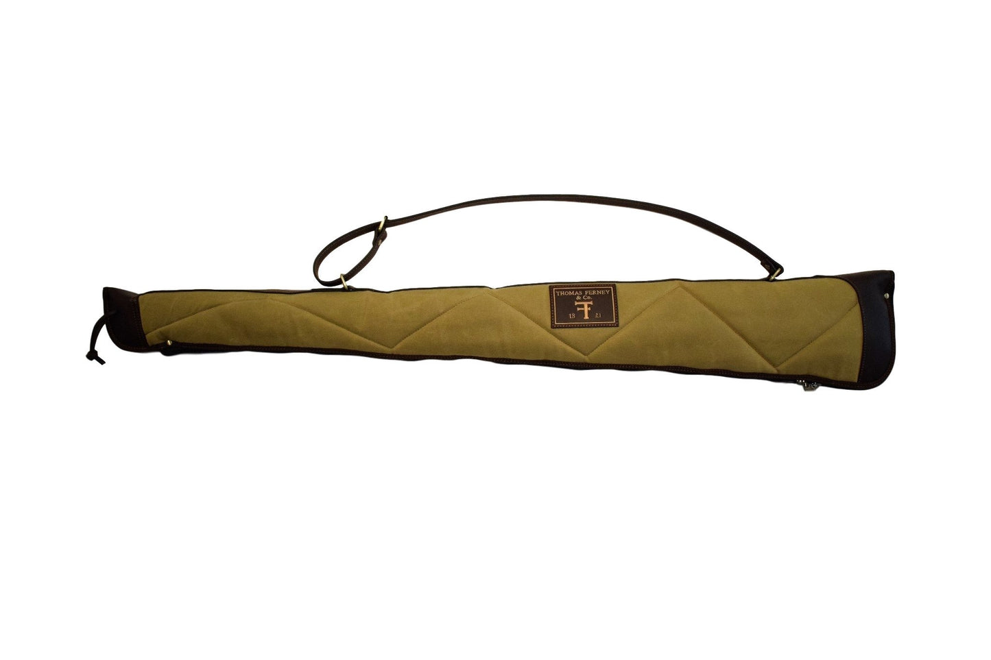 Gun Case, Waxed 24 oz. Quilted Canvas & Leather, By Thomas Ferney & Co. - 47" - Thomas Ferney & Co. Store 