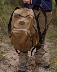 21 Liter Capacity Waxed Canvas Standard Backpack