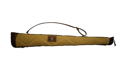 Gun Case, Waxed 24 oz. Quilted Canvas & Leather, By Thomas Ferney & Co. - 47" - Thomas Ferney & Co. Store 